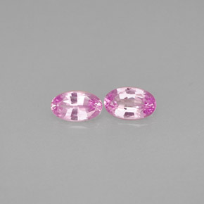 Pedras preciosas de safira rosa natural de  ct, corte oval, VVS-VS