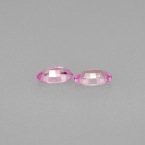 Pedras preciosas de safira rosa natural de  ct, corte oval, VVS-VS