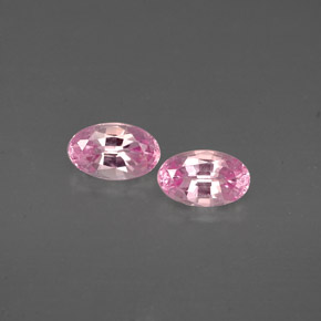 Pedras preciosas de safira rosa natural de  ct, corte oval, VVS-VS