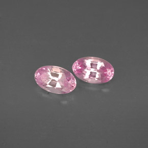 Pedras preciosas de safira rosa natural de  ct, corte oval, VVS-VS