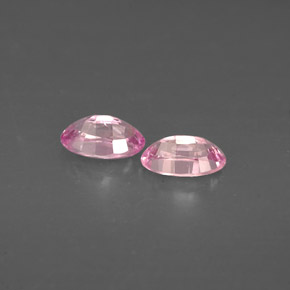 Pedras preciosas de safira rosa natural de  ct, corte oval, VVS-VS