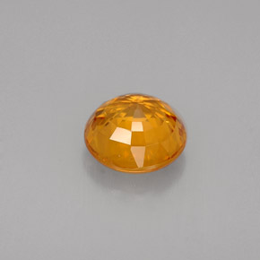 Safira laranja natural 1,55ct, corte redondo, VVS