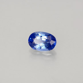 Safira azul natural 0,61ct, corte oval, VVS