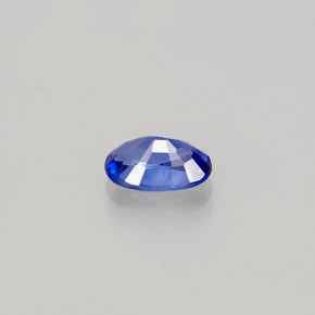 Safira azul natural 0,61ct, corte oval, VVS