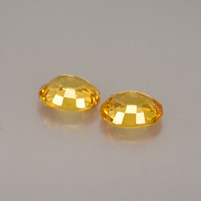 Pedras preciosas de safira amarelo natural de  ct, corte oval, VVS