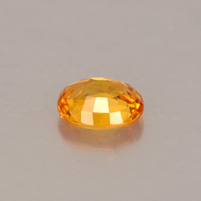 Safira laranja natural 0,87ct, corte oval, VVS