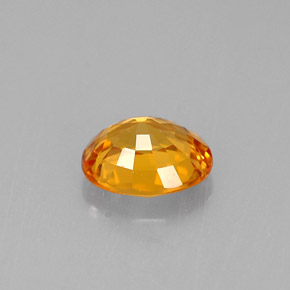 Safira laranja natural 0,69ct, corte oval, VVS