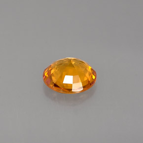 Safira laranja natural 1,07ct, corte redondo, VVS-VS