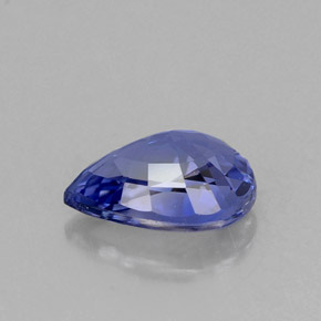 Safira azul natural 0,99ct, formato de pêra, VVS-VS