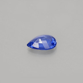 Safira azul natural 0,66ct, formato de pêra, VVS