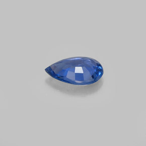 Safira azul natural 0,72ct, formato de pêra, VVS