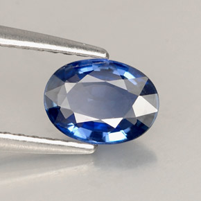 Safira azul natural 0,78ct, corte oval, VVS-VS