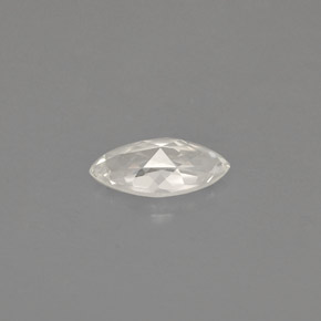 Safira branco natural 0,49ct, marquise, VVS