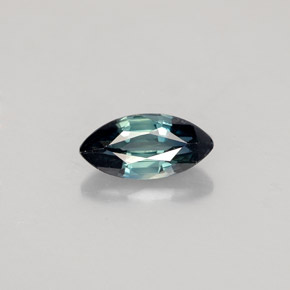 Safira verde natural 0,73ct, marquise, VVS-VS