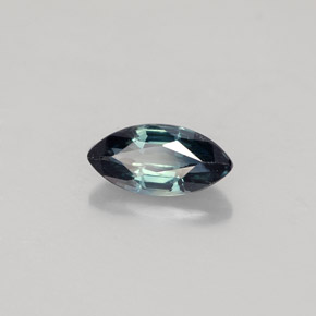 Safira verde natural 0,73ct, marquise, VVS-VS