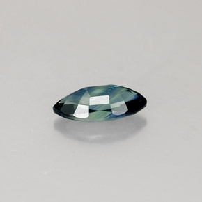 Safira verde natural 0,73ct, marquise, VVS-VS
