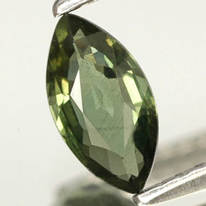 Safira verde natural 0,50ct, marquise, VS