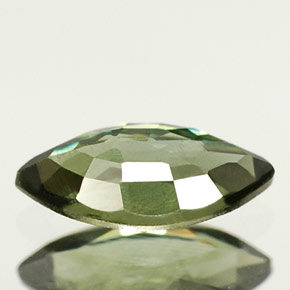 Safira verde natural 0,50ct, marquise, VS