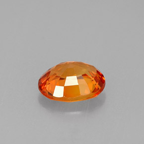 Safira laranja natural 0,81ct, corte oval, VVS-VS