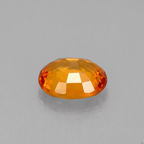 Safira laranja natural 0,79ct, corte oval, VVS-VS