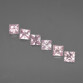 Pedras preciosas de safira rosa natural de  ct, quadrado, VVS-VS