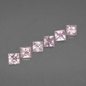 Pedras preciosas de safira rosa natural de  ct, quadrado, VVS-VS