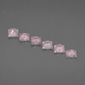 Pedras preciosas de safira rosa natural de  ct, quadrado, VVS-VS