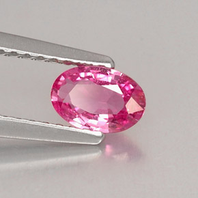 Safira rosa natural 0,50ct, corte oval, VS