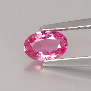 Safira rosa natural 0,50ct, corte oval, VS