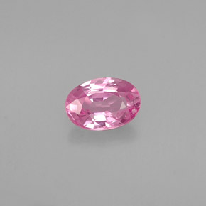 Safira rosa natural 0,60ct, corte oval, VS