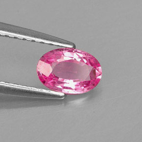 Safira rosa natural 0,59ct, corte oval, VS