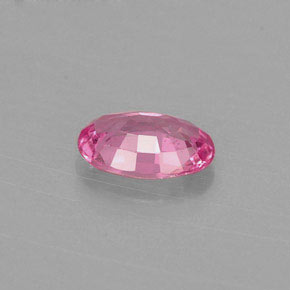 Safira rosa natural 0,59ct, corte oval, VS