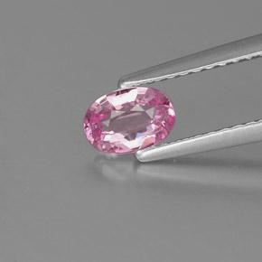Safira rosa natural 0,50ct, corte oval, VS-SI