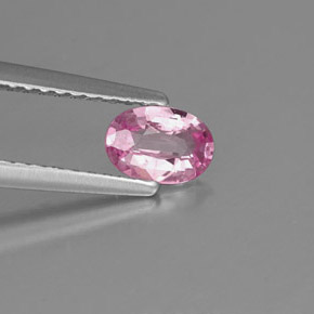 Safira rosa natural 0,50ct, corte oval, VS-SI