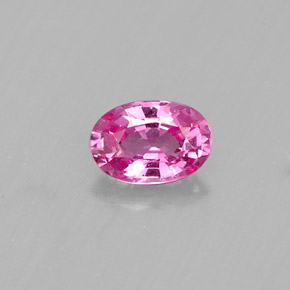 Safira rosa natural 0,46ct, corte oval, VS