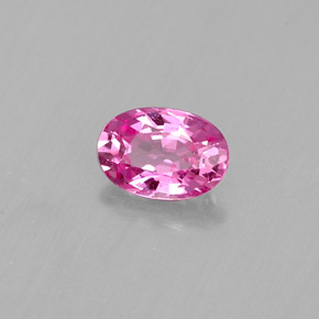 Safira rosa natural 0,46ct, corte oval, VS