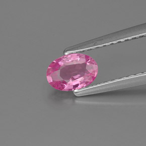 Safira rosa natural 0,54ct, corte oval, VS