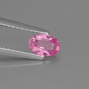 Safira rosa natural 0,54ct, corte oval, VS