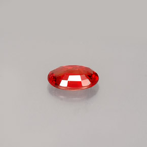 Safira laranja natural 0,52ct, corte oval, VVS