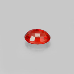 Safira laranja natural 0,71ct, corte oval, VS
