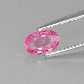 Safira rosa natural 0,56ct, corte oval, VS