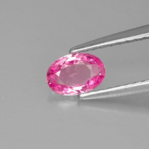 Safira rosa natural 0,48ct, corte oval, VS