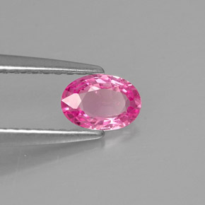 Safira rosa natural 0,48ct, corte oval, VS