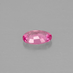 Safira rosa natural 0,48ct, corte oval, VS