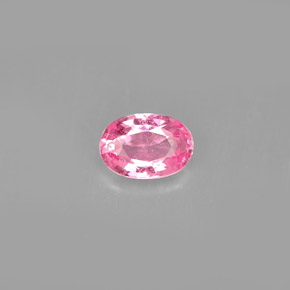 Safira rosa natural 0,59ct, corte oval, VS