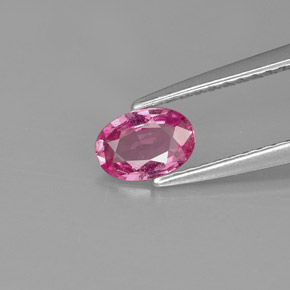 Safira rosa natural 0,46ct, corte oval, VVS-VS