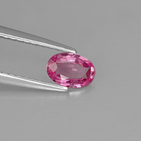 Safira rosa natural 0,46ct, corte oval, VVS-VS