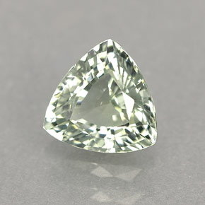 Safira verde natural 1,06ct, trillion, VVS