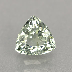 Safira verde natural 1,06ct, trillion, VVS