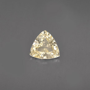 Safira amarelo natural 0,78ct, trillion, VVS